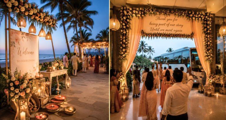 Welcome and Farewell Decor at a Puri Destination Wedding